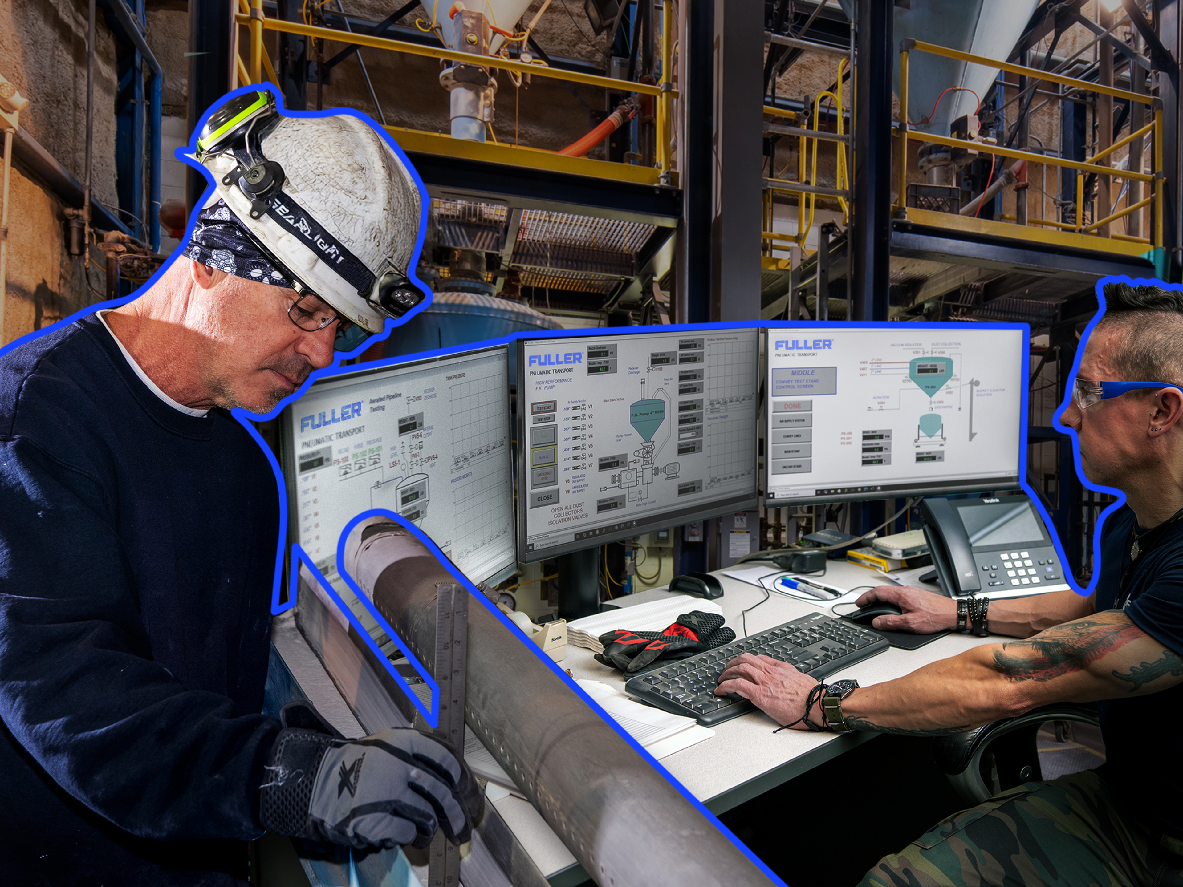 Fuller Pneumatic conveying test lab