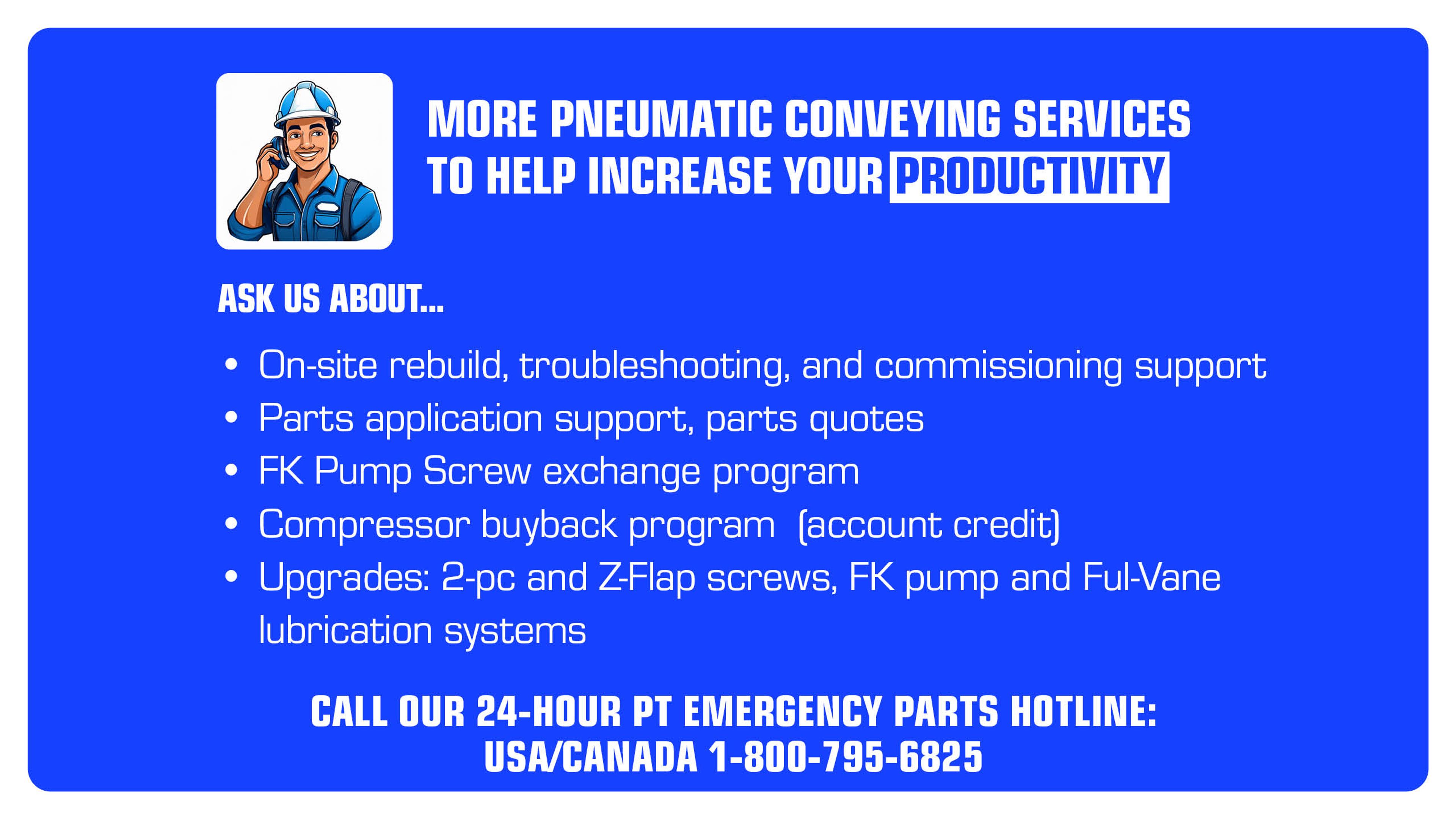 Pneumatic Conveying services description of offerings.